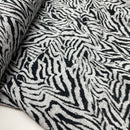 Swafing Emily Jacquard Jersey Stoff Zebra Muster schwarz weiß