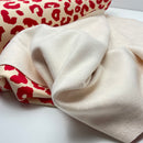 Ilja Fabrics Sweat angeraut Leo Animal Print rot