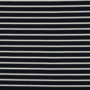 French Terry Sweat Stoff  Streifen blau weiß