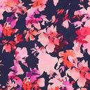 Poppy Jersey digital Stoff Blumen blau