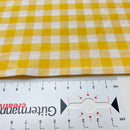 Poppy Checks Baumwolle Stoff kariert gelb