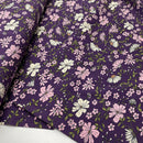 Poppy Jersey Stoff Blumen lila