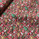 Baumwoll Stoff Weihnachten Muster rot