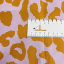 Ilja Fabrik Canvas Baumwolle Stoff Leo Muster Animalprint flieder