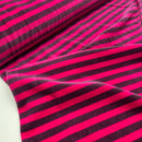 Nicki Jersey Stoff gestreift pink