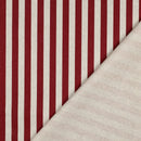 Poppy Design Beschichtete Baumwolle Canvas Stoff Streifen rot