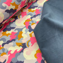 Softshell Stoff Muster pink bunt