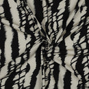 Viskose Stoff Webware Digital Abstrakt schwarz