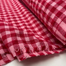 Seersucker Karo Stoff Webware kariert rosa rot