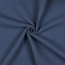Waffelpiqué Stoff uni blau Cotton Waffle