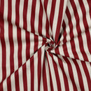 Poppy Design Beschichtete Baumwolle Canvas Stoff Streifen rot