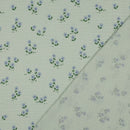Poppy Musselin Stoff Double Gauze Baumwolle Blumen mint