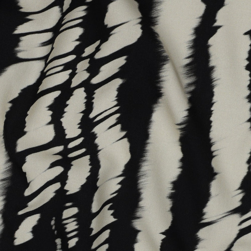 Viskose Stoff Webware Digital Abstrakt schwarz