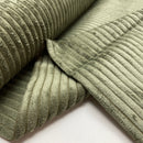 Samtcord Stoff Swafing Wanja khaki grün