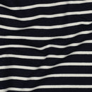 French Terry Sweat Stoff  Streifen blau weiß