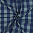 Dyed Baumwolle Stoff Karo kariert blau