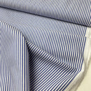 Cotton Baumwolle Webware Streifen blau