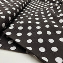Viskose Stoff Webware Punkte Polka Dots dunkelbraun