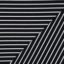 French Terry Sweat Stoff  Streifen blau weiß