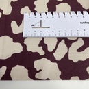 Ilja Fabrik Canvas Baumwolle Stoff Leo Muster Animalprint aubergine creme