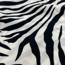 Viskose Stoff Webware Zebra Muster weiß