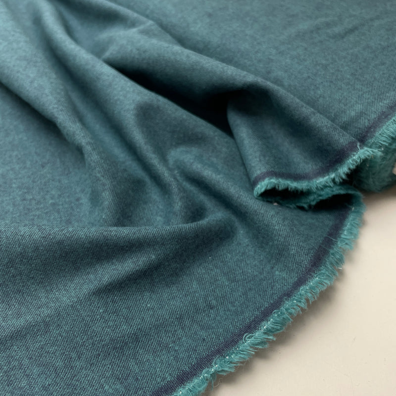 Baumwoll Flanell Stoff Swafing Hudson grünblau