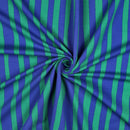 Jennifer  Bouron French Terry Sweat Stoff  Streifen blau grün