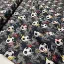 Swafing Fussball Baumwolle Stoff schwarz