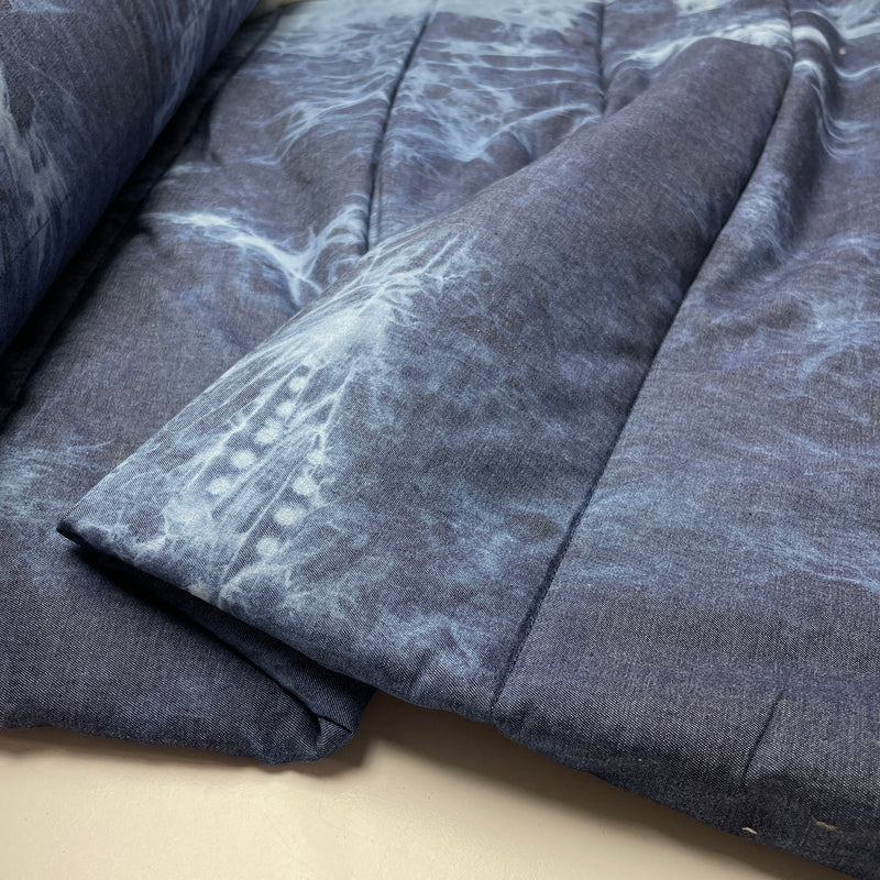 Fibre Mood Jacken Stepp Stoff Batik blau