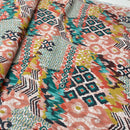 Viskose Crinkle Stoff Webware Muster bunt
