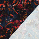 Poppy Jersey Stoff Digital Blumen dunkelblau