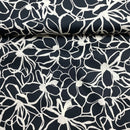 Nerida Hansen Cotton Satin Baumwolle Blumen schwarz