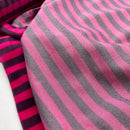 Nicki Jersey Stoff gestreift pink