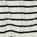 Kurzfloorfrottee Frottee Streifen weiß dunkelblau