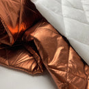 Jacken Metallic Stepp Stoff Stepper kupferfarben