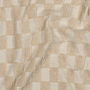 Frottee Jersey Stoff Checks beige