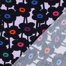 Nerida Hansen angerauter Soft Sweat Stoff Blumen flieder