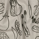 Canvas Baumwolle Stoff Gemüse beige