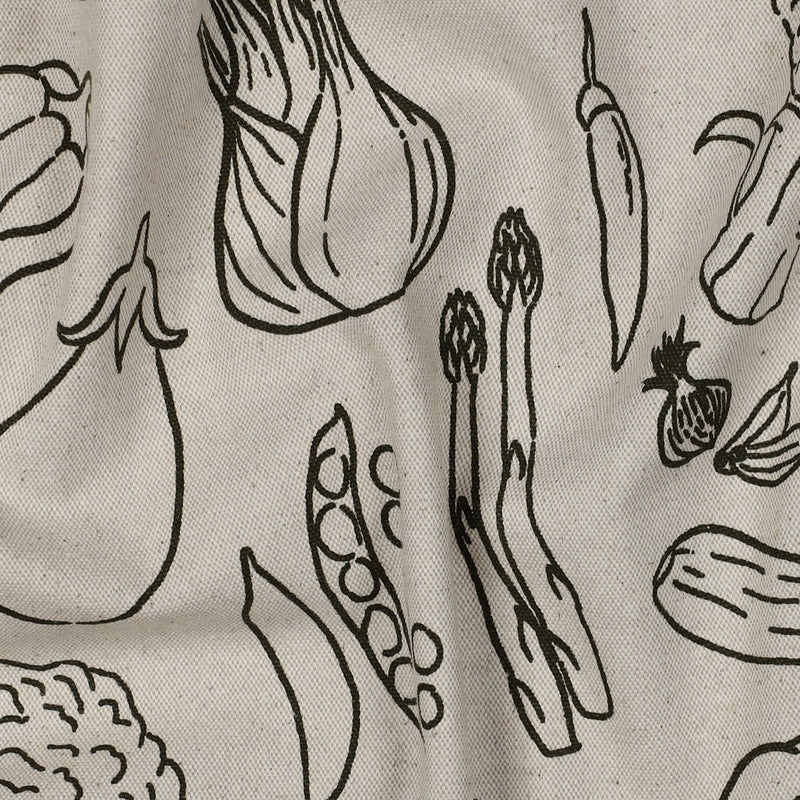 Canvas Baumwolle Stoff Gemüse beige