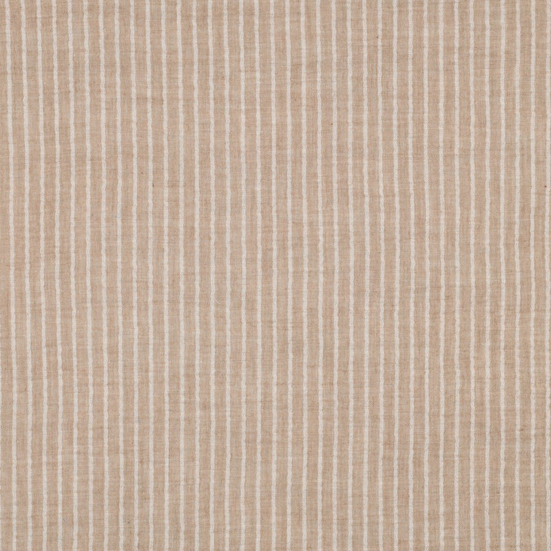 Musselin Stoff Double Gauze Baumwolle Streifen beige