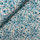 Megan Blue Jersey Stoff Blumen blau