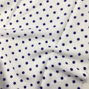 Viskose Webware Stoff Punkte Polka Dots weiß blau