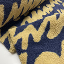 Fibre Mood Teddy Plüsch Stoff Jackenstoff Muster blau