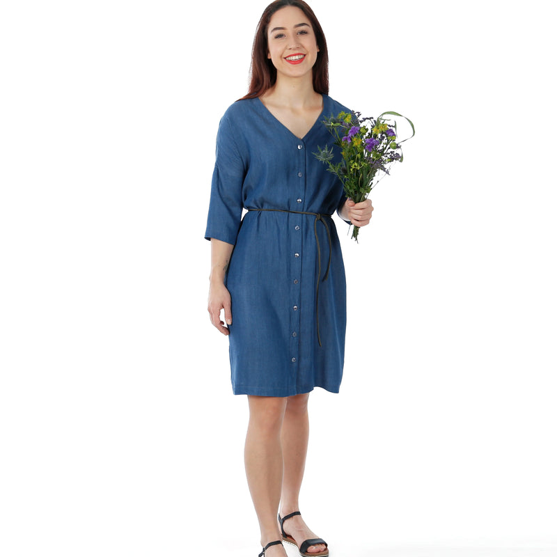 Papierschnittmuster Studio Schnittreif Blusenkleid Frau Edda