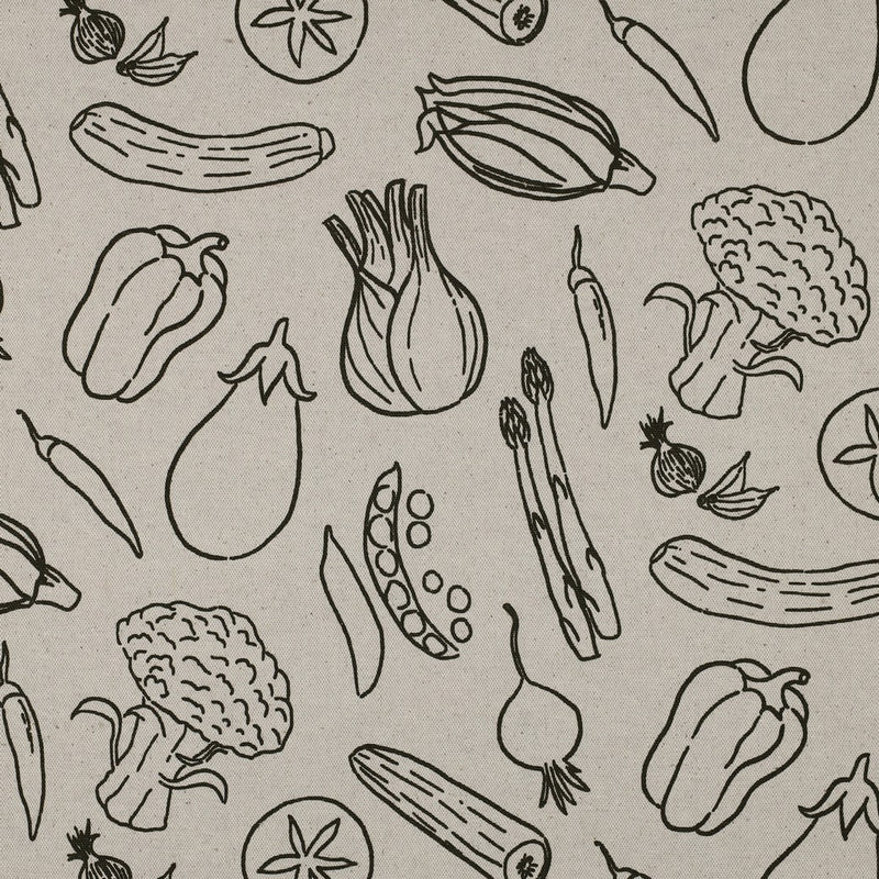 Canvas Baumwolle Stoff Gemüse beige