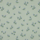 Poppy Musselin Stoff Double Gauze Baumwolle Blumen mint