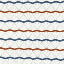 Strick Ajour Jacquard Stoff Streifen ecru