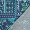 Cotton Satin Baumwolle Muster grün