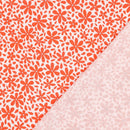 Musselin Stoff Double Gauze Baumwolle Blumen orange