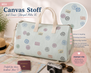 Ilja Fabrik Canvas Baumwolle Stoff Streifen Reisemotiv mint